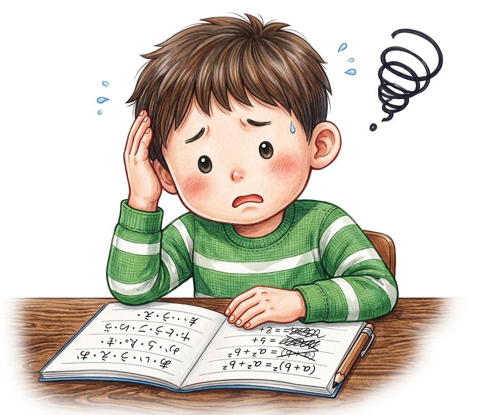 悩む男の子